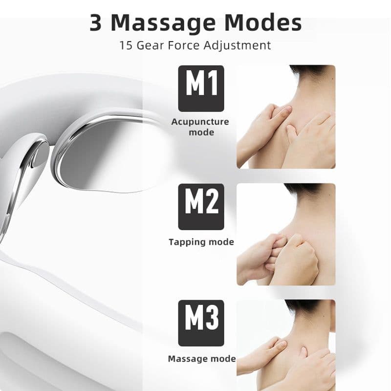 image-Smart Electric Neck and Shoulder Massager -Blue