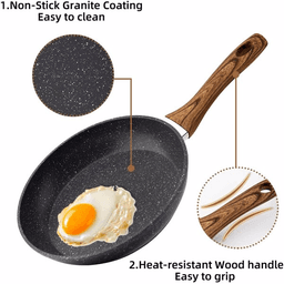 image-20cm Egg Frying Pan Non Stick Induction Wok for Steak Bacon