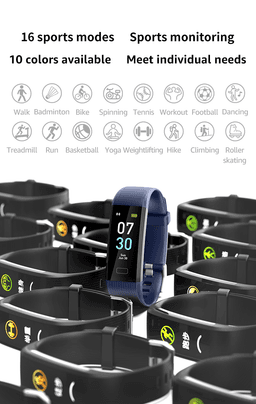 image-Waterproof Sport Smart Bracelet Health Monitor Smartwatch
