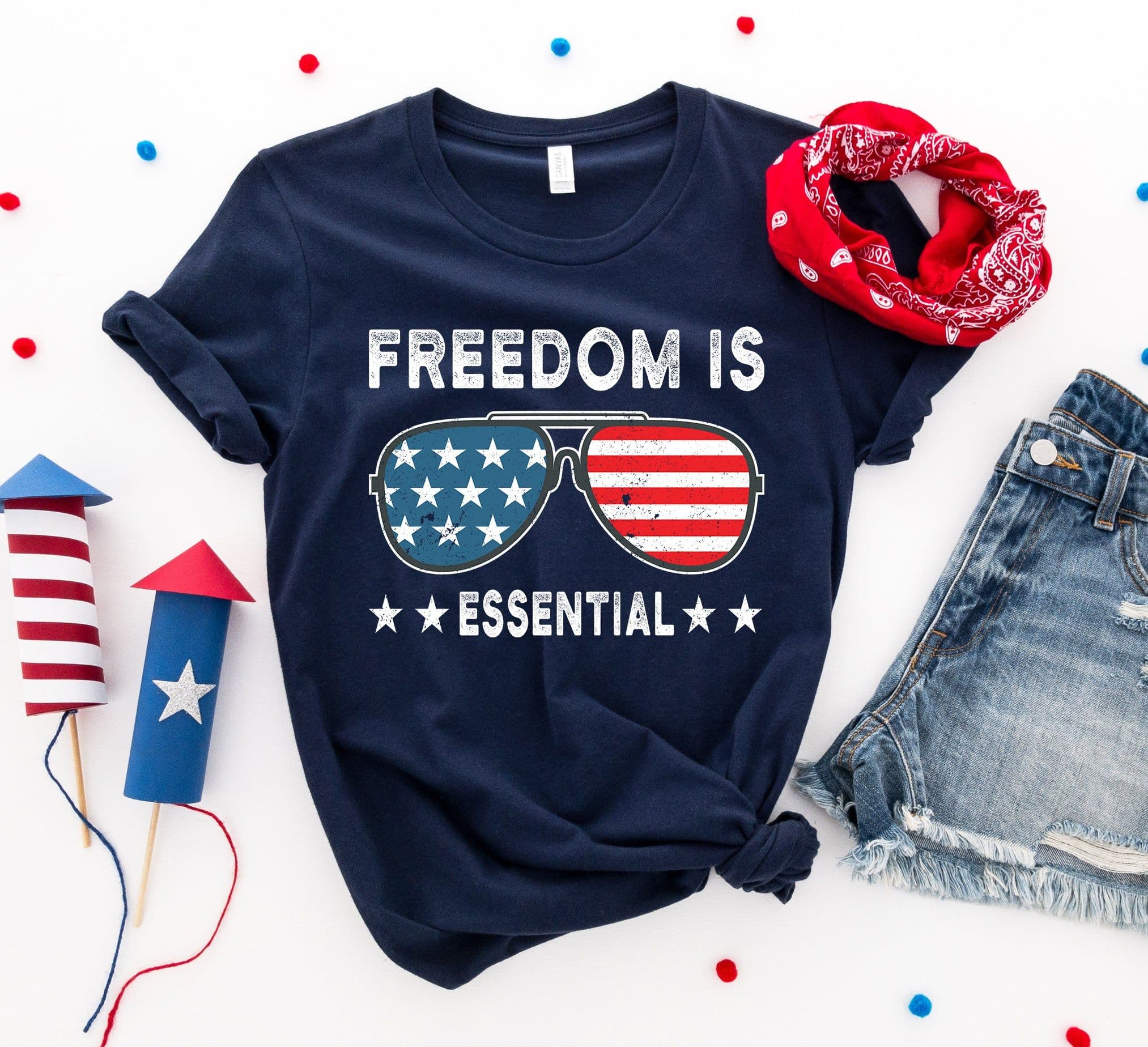 image-Freedom Essential T-Shirt - Bella Canvas Ring Spun Cotton - XL