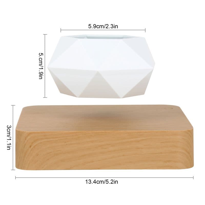 image-Novelty Levitating Rotation Flowerpot Magnetic Levitation FlowerPot