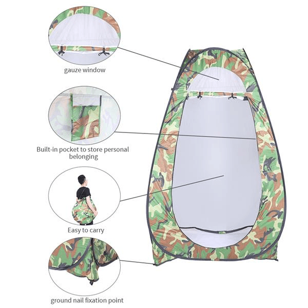 image-Portable Shower Tent Outdoor Privacy Toilet Changing Room
