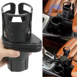 image-Multifunctional Adjustable Car Cup Holder Expander Adapter Base