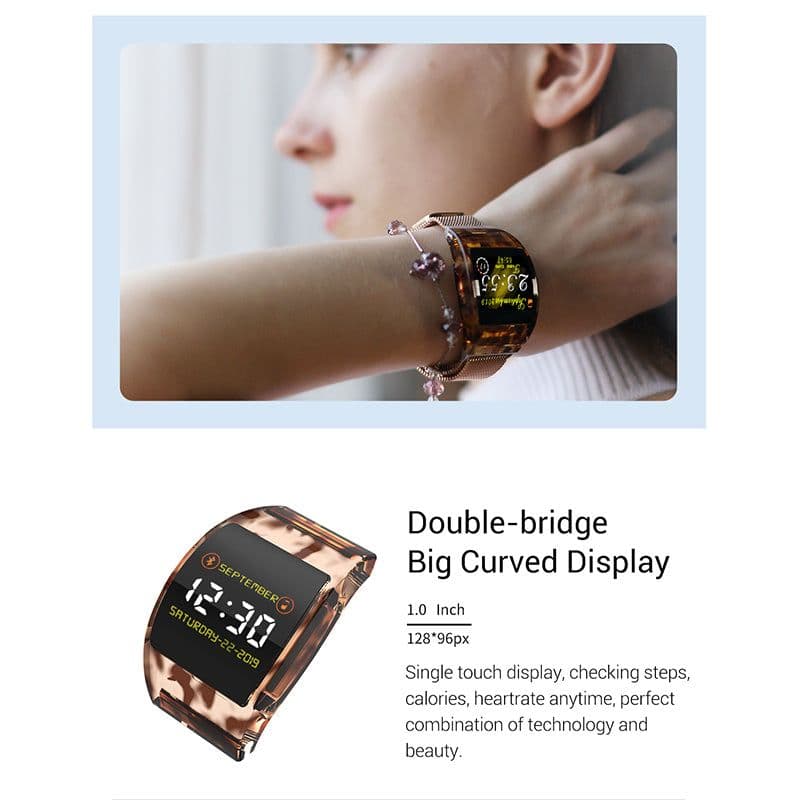 image-Smart Watch Health Monitoring Arc Glass Bracelet