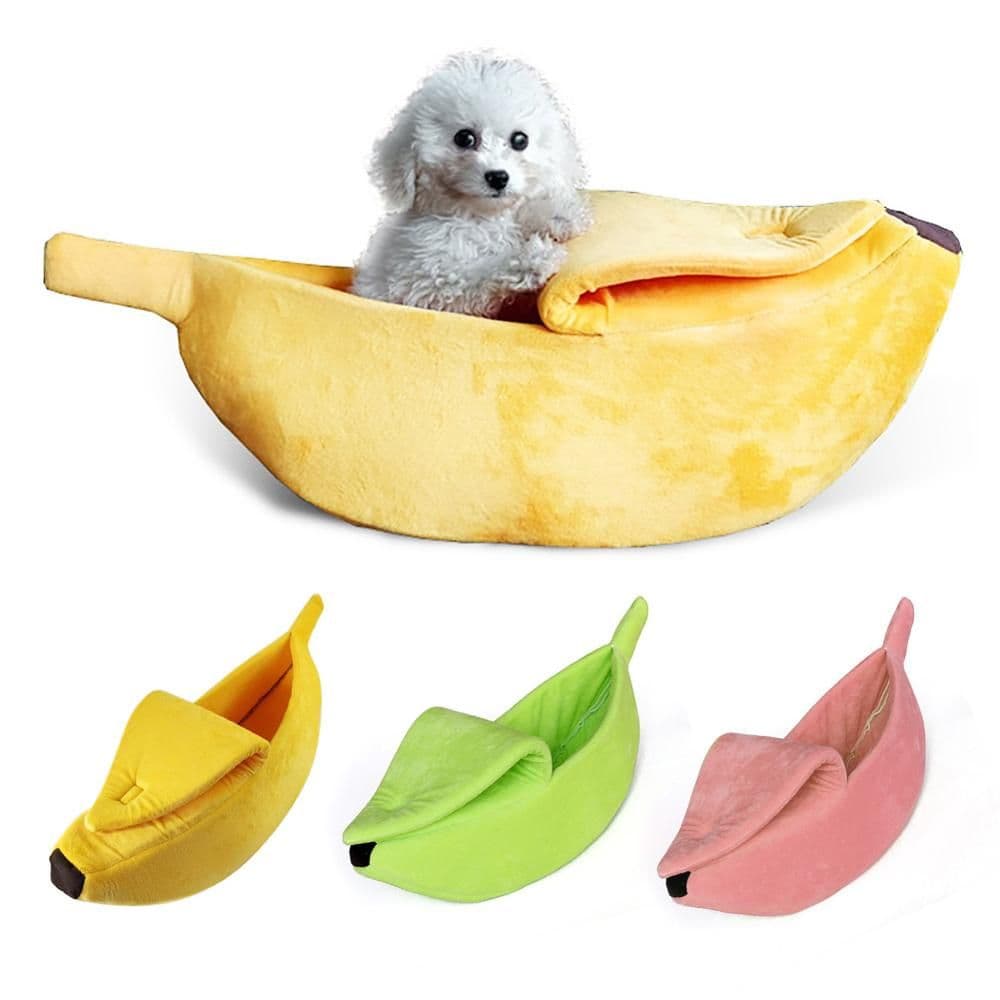 image-Funny Banana Cat Bed House Cute Cozy Cat Mat Beds