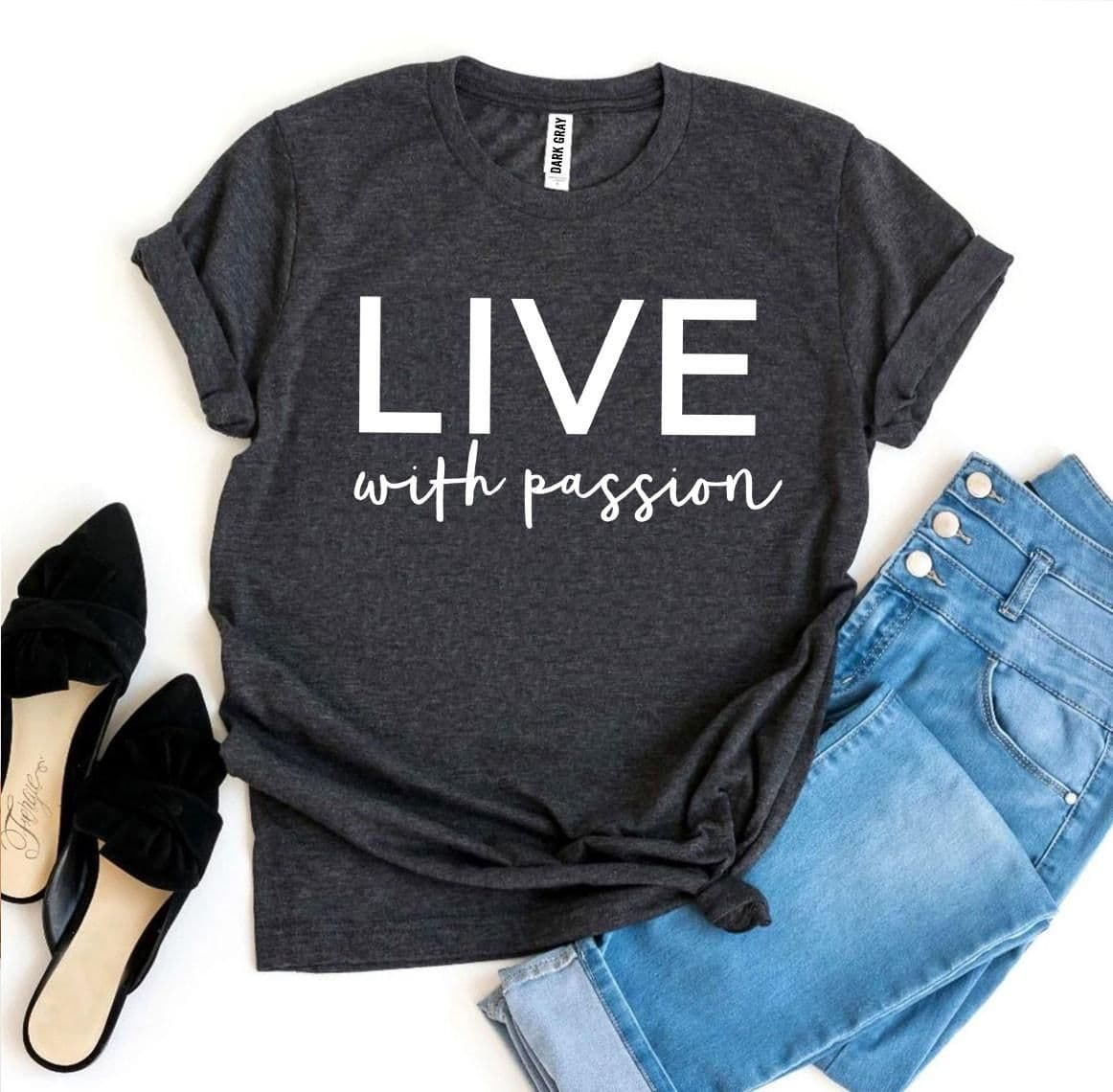 image-Bella Canvas Live With Passion T-shirt - Premium Cotton - XS-3XL