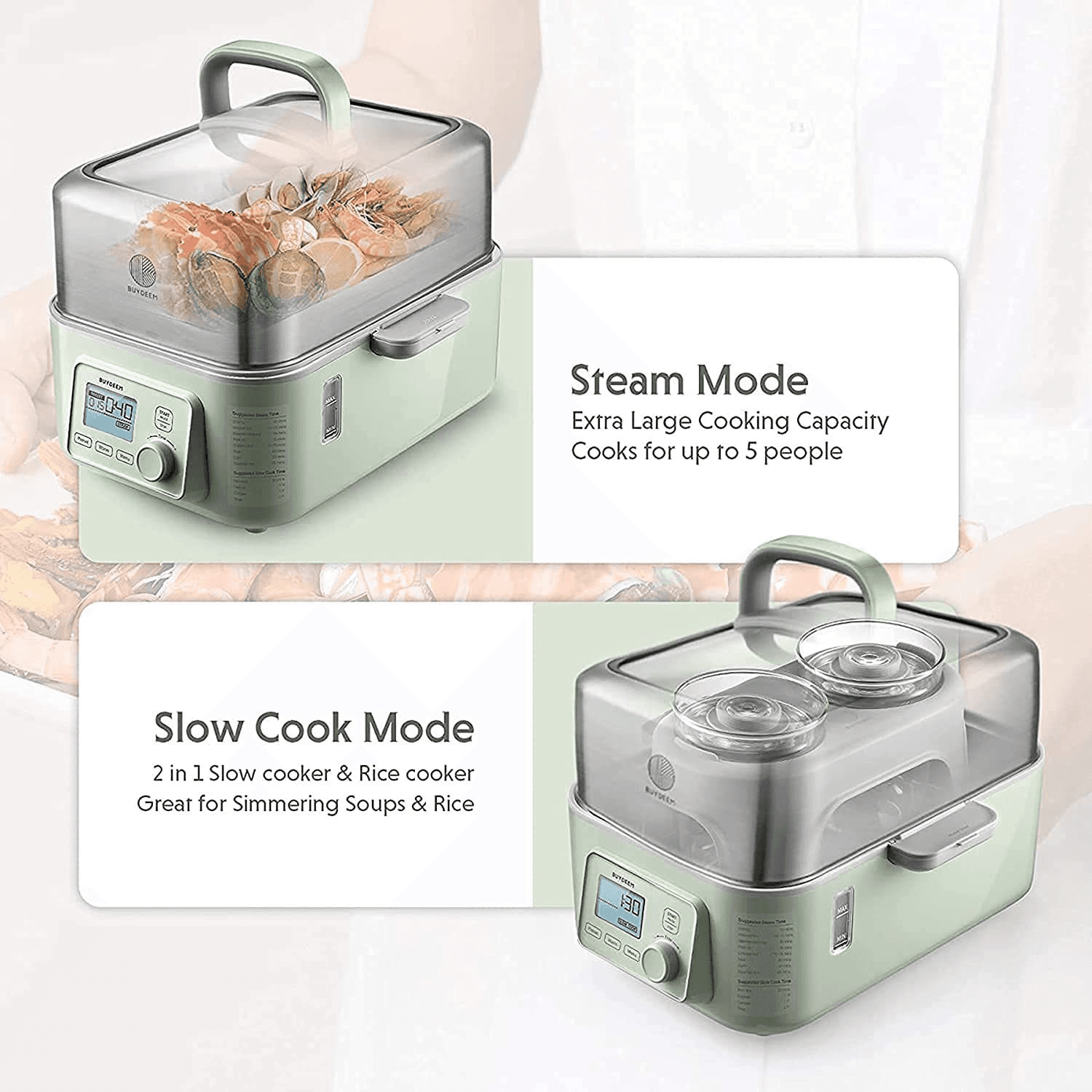 image-Electric Stew Pot All-in-One Intelligent Food Steamer