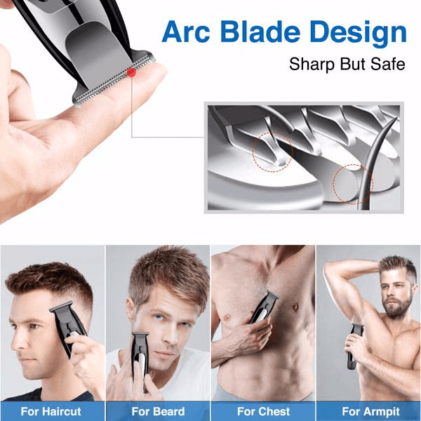 image-Professional hair clippers for men Cordless Haircut kit Beard Trimmer