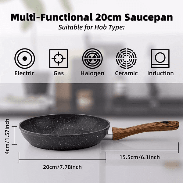 image-20cm Egg Frying Pan Non Stick Induction Wok for Steak Bacon