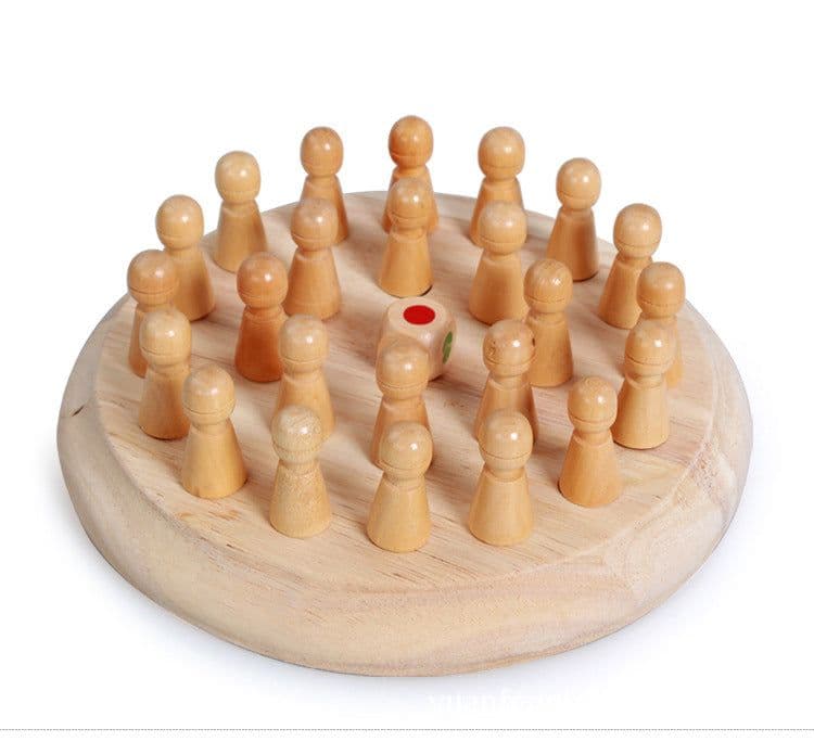 image-Kids Wooden Memory Match Stick Chess Game Fun Block Board Game