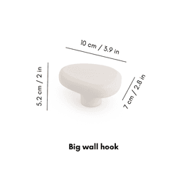image-White wall hook DROP