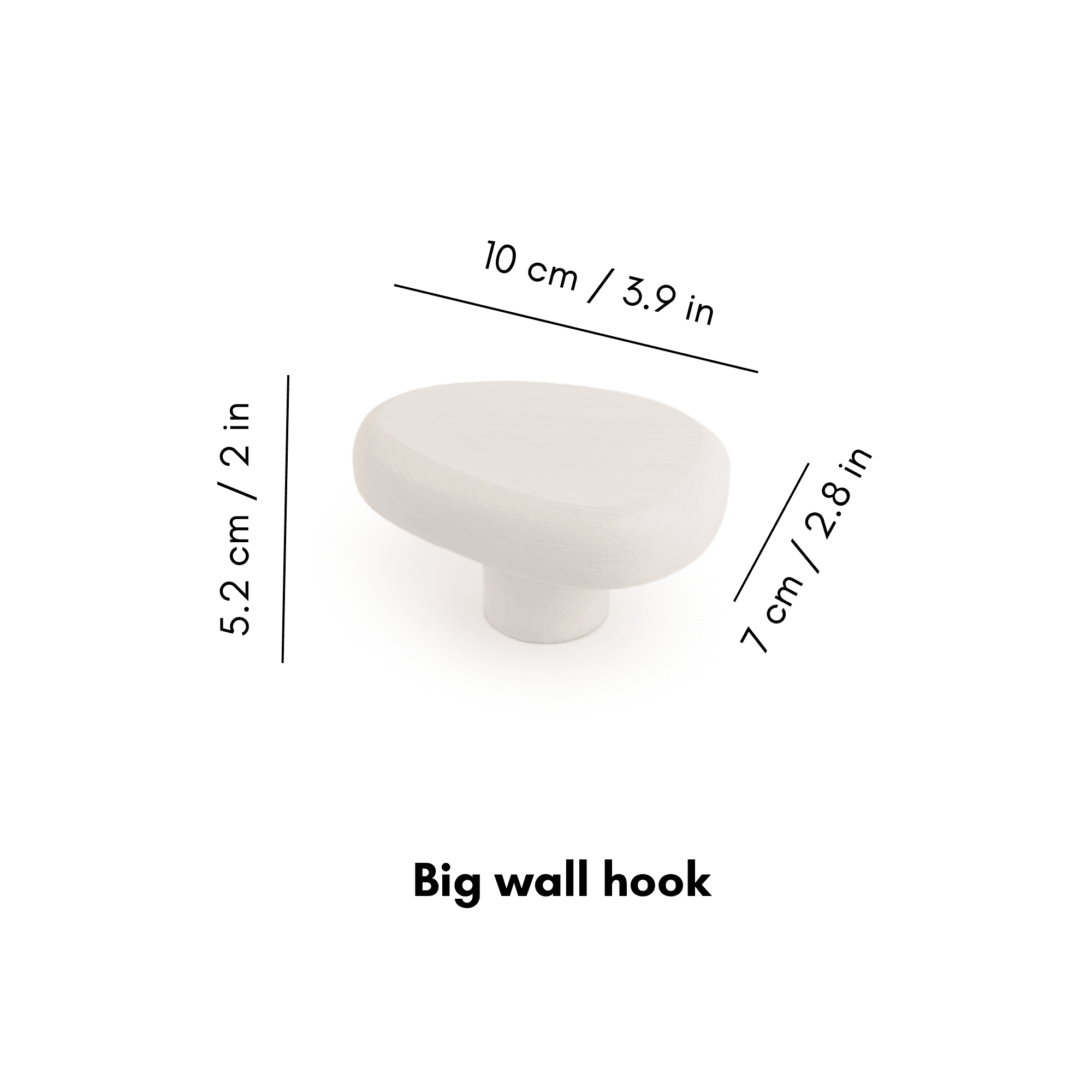 image-White wall hook DROP