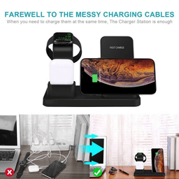 image-3-in-1 Fast Wireless Chargers Charging Pad for Mobile Phone/iWatch