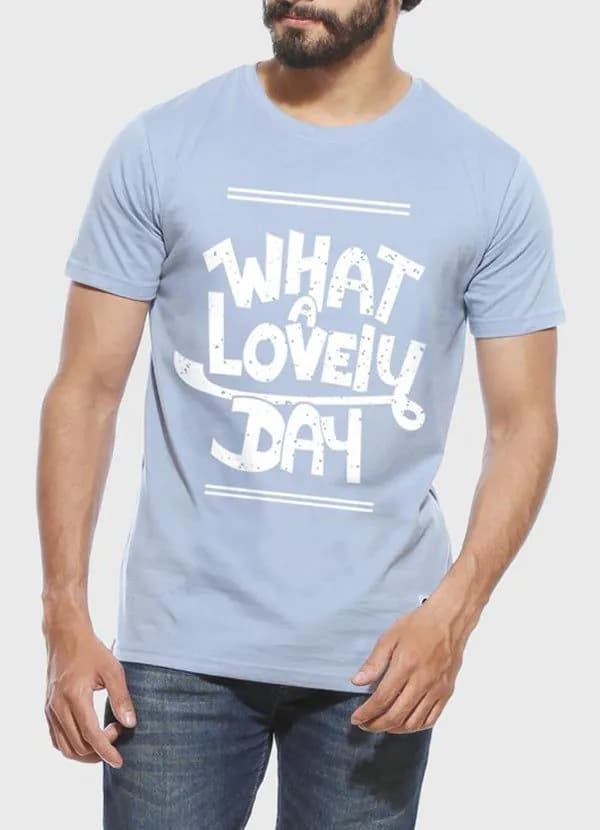 image-What a Lovely Day - Men's Funny Yale Blue T-Shirt