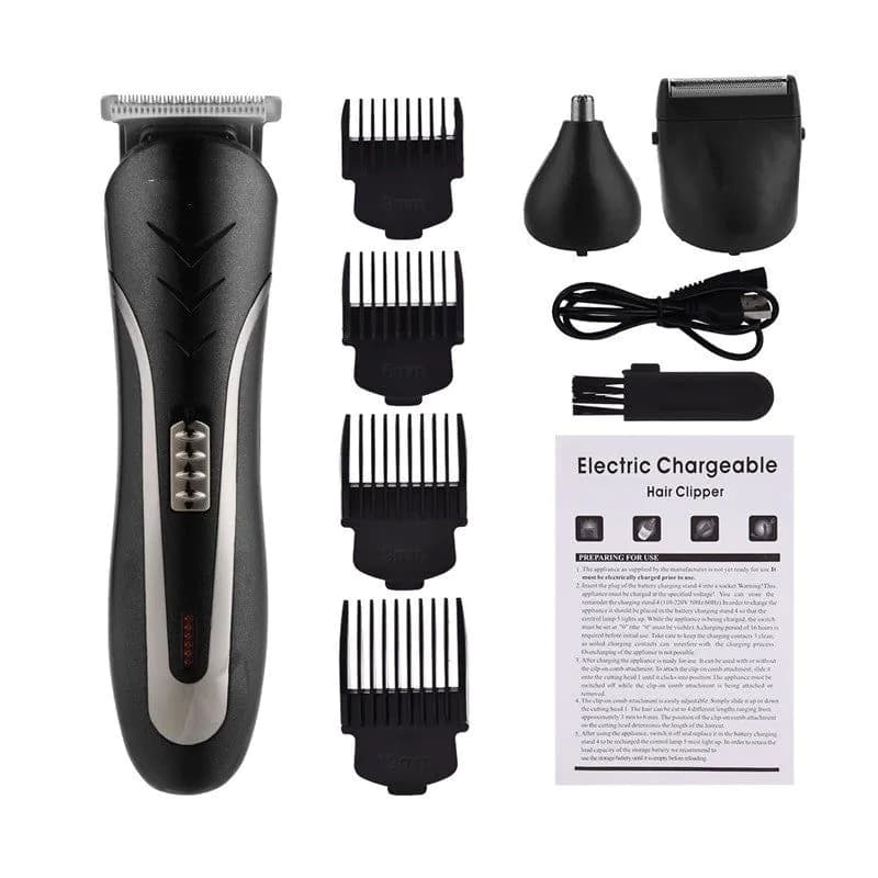 image-3 In 1 Professional Hair Trimmer Men's Hair Clipper Rechargeable Nose