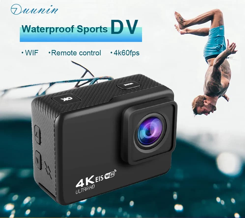 image-4K 60FPS HD Waterproof Wireless WIFI Sport Action EIS Camera