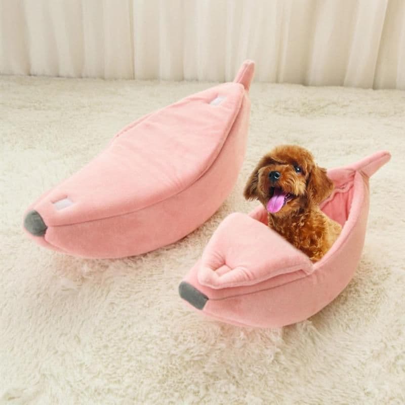 image-Funny Banana Cat Bed House Cute Cozy Cat Mat Beds