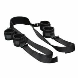 image-BDSM Fetish Wrist Ankle Straps Under Bed Bondage Restraint System