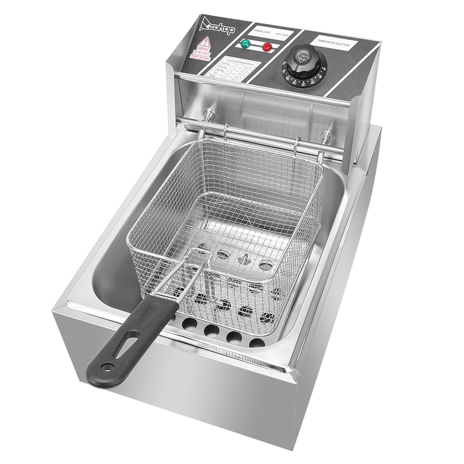 image-2.5KW 220-240V 6L Stainless Steel Single Cylinder Electric Frye