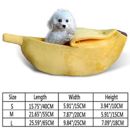 image-Funny Banana Cat Bed House Cute Cozy Cat Mat Beds