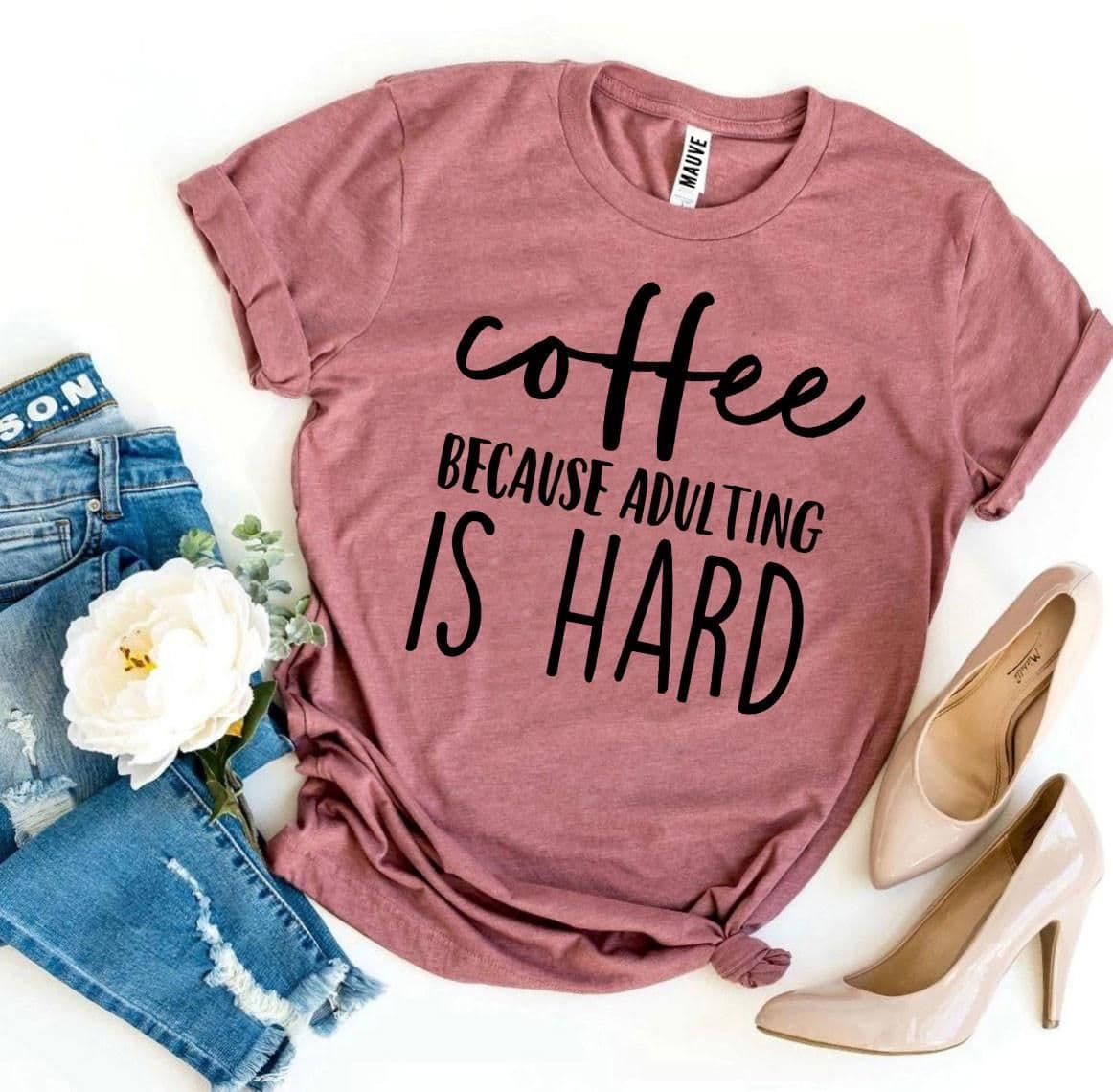 image-Bella Canvas Adulting Is Hard T-shirt - Premium Cotton, Soft, Fade Resistant, Sizes XS-3XL