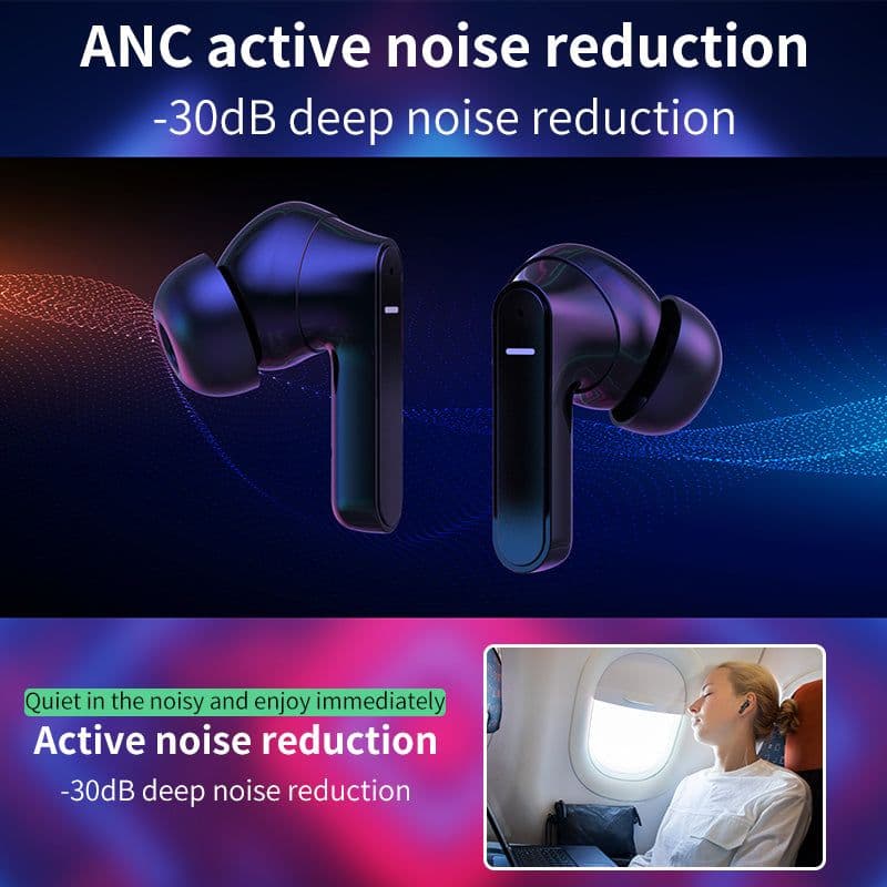 image-Active Noise Cancellation earbuds bluetooth 5.1 ANC earphone