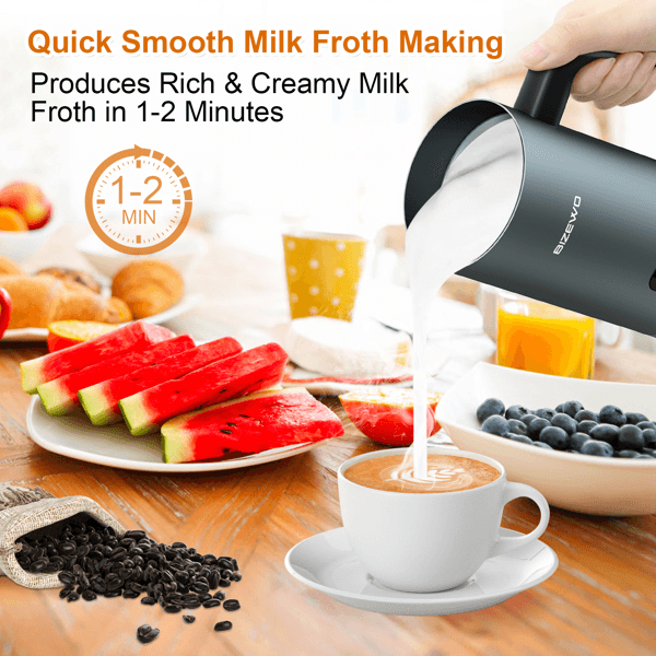 image-4 IN 1 Automatic Hot and Cold Foam Maker Frother for Coffee