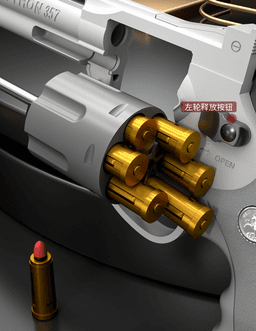 image-Pistol Gun Soft Gun shell ejection soft bullet Revolver