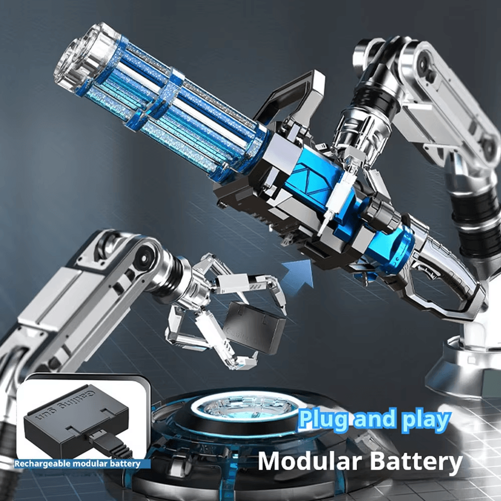 image-Electric Double Barrel Gatling Automatic Water Gun Toy
