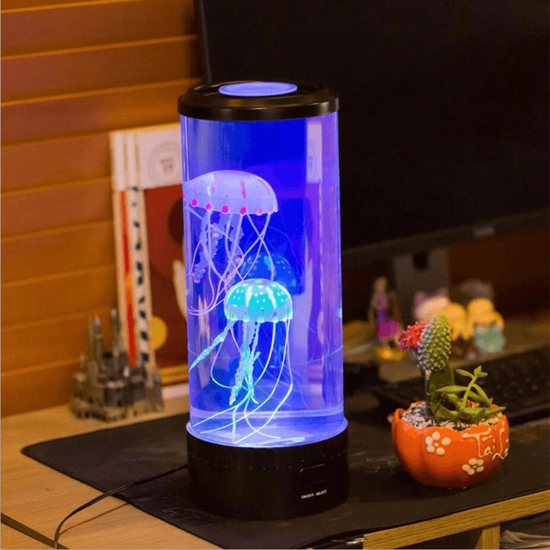 image-LED Tower Fantasy Jellyfish Lamp With Remote Control