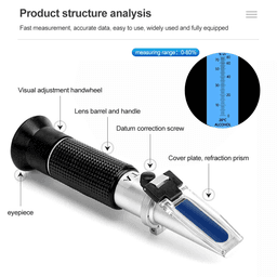 image-Alcohol Refractometer ATC Liquor Tester Alcoholometer 0-80%