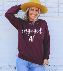 image-Engaged AF Unisex Sweatshirt - Crew Neck, 50% Cotton, 50% Polyester, 8.0 oz