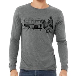 image-Chicken Pulling a Trailer Long Sleeve T-Shirt