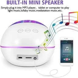 image-Portable Ocean Wave Projector Night Light Bluetooth Music Player