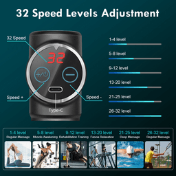 image-32 Speed Mini LED Deep Tissue Body Muscle Massage Gun