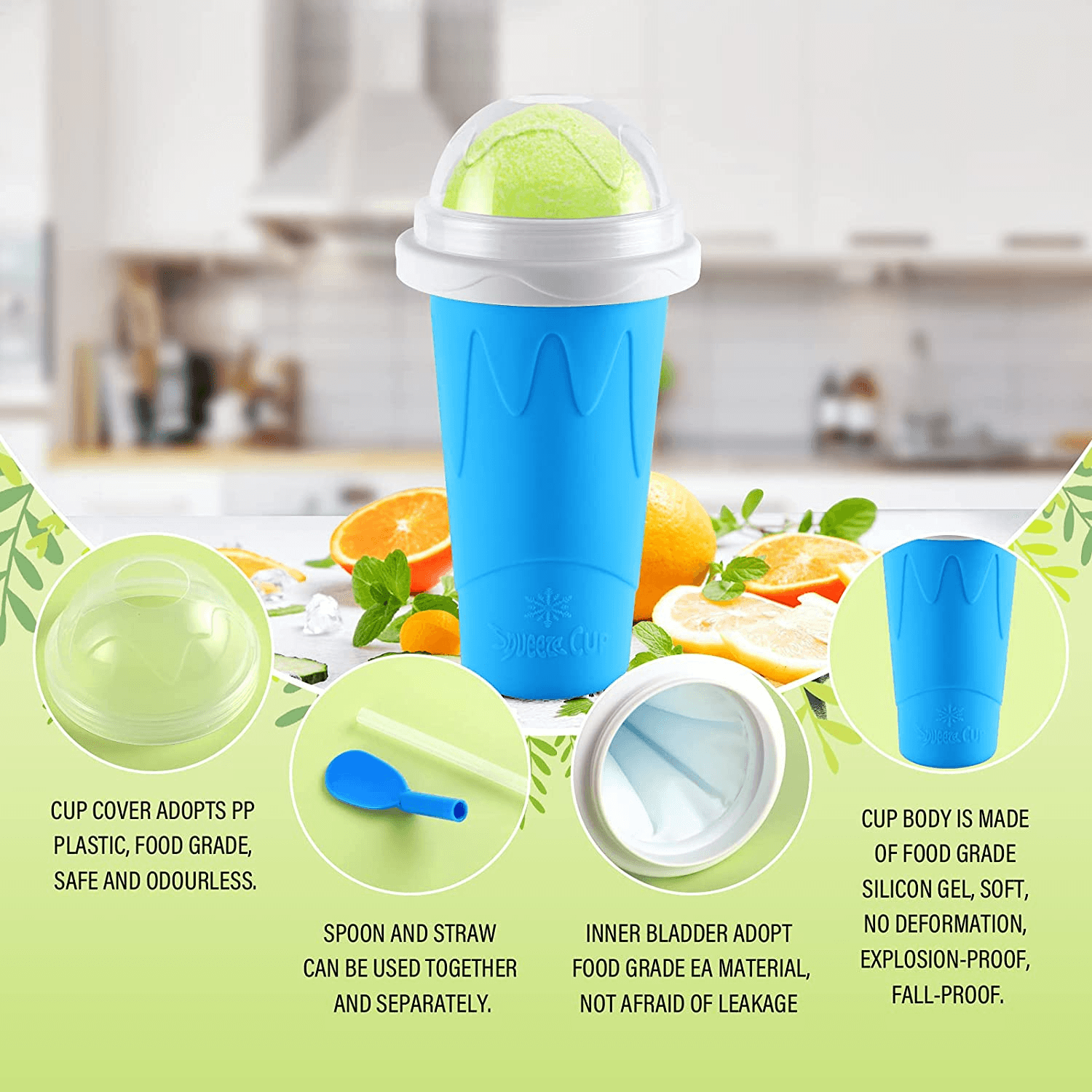 image-Quick Frozen Smoothies Slushy Cup Refrigeration Pinch Cup