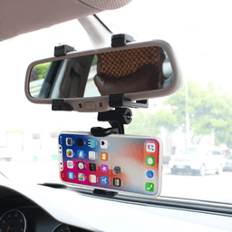 image-360 Degrees Car Phone Holder Car Rearview Mirror Mount Phone Holder