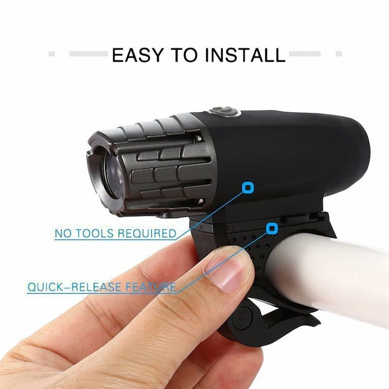 image-USB Rechargeable Head & Tail Light Set, 4 Modes, LED