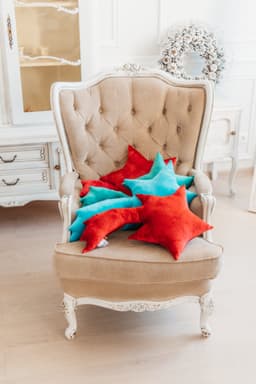 image-Personalized cushion "Shooting star" , red