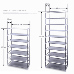 image-Fashionable Room-saving 9 Lattices Non-woven Fabric Shoe Rack