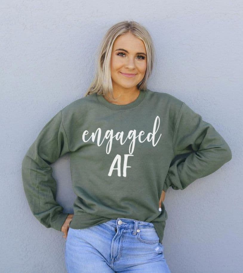 image-Engaged AF Unisex Sweatshirt - Crew Neck, 50% Cotton, 50% Polyester, 8.0 oz