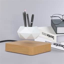 image-Novelty Levitating Rotation Flowerpot Magnetic Levitation FlowerPot