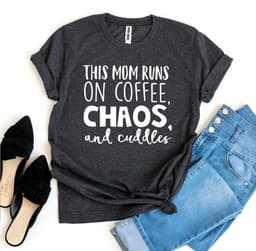image-Bella Canvas Mom Runs On Coffee T-shirt - XS-3XL