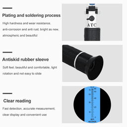 image-Alcohol Refractometer ATC Liquor Tester Alcoholometer 0-80%