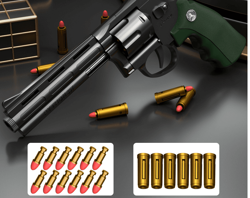 image-Pistol Gun Soft Gun shell ejection soft bullet Revolver