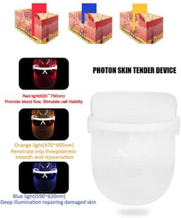 image-3 Colors LED Photon Light Therapy Facial Mask