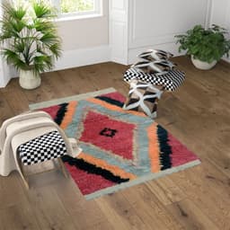 image-Berber Cornell Red Fluffy Soft Rug