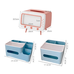 image-Household Tissue Storage Box Mobile Phone Stand Holder TV Tissue Box