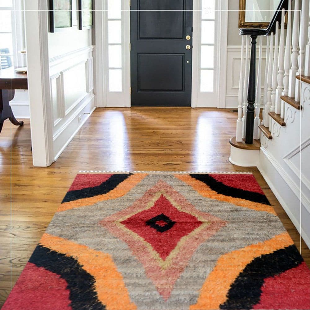 image-Berber Cornell Red Fluffy Soft Rug