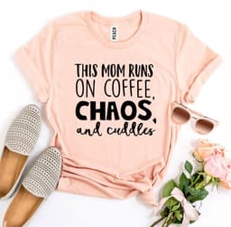 image-Bella Canvas Mom Runs On Coffee T-shirt - XS-3XL